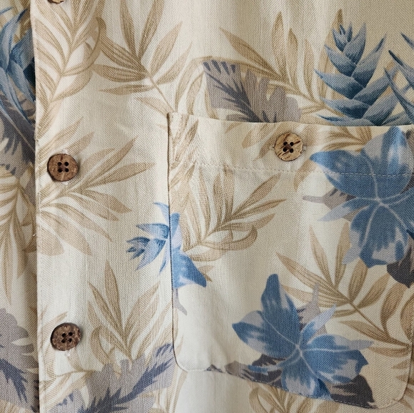 Banana Cabana Mens XL Tropical Hawaiian Button Down Short Sleeve Shirt - Picture 3 of 6